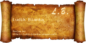 Ludik Bianka névjegykártya